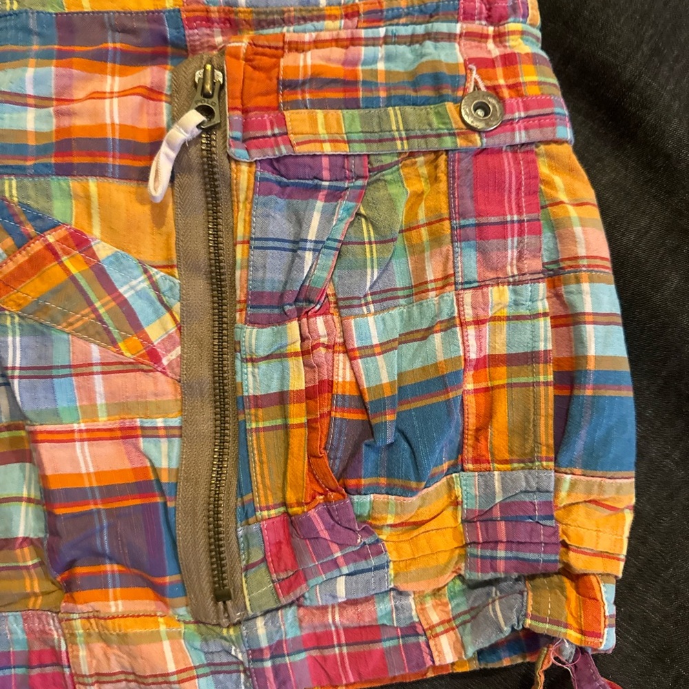 Polo Ralph Lauren Plaid Madras Patchwork Utility Cargo Shorts Hampton 31 - Picture 3 of 7